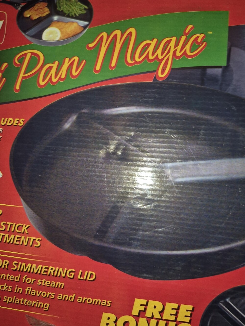 Cooking Pan Tri Pan Magic set  3 compartment new in  box  Bonuses And Directions